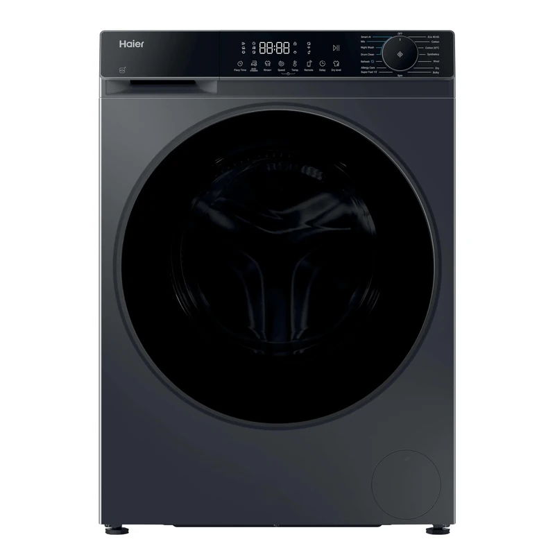 Haier X Series 5 Washer Dryer, 12kg Wash, 8kg Dry, 1400 rpm, A-20 percent Wash Energy Class, 16 Programmes, Lint Removal System, Smart Dual Spray, Graphite-Black Door, 63x60x85 cm -HWD120BP14357GUK