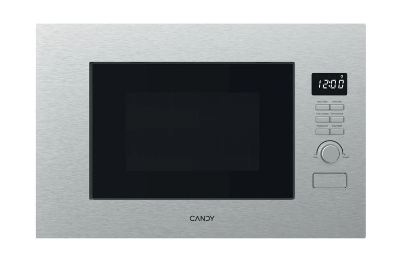 Candy 38cm, 20 litre Built-in Microwave, 700w Grill, 800w Microwave, 5 power levels, 8 functions, defrost programs, rotary control- Stainless Steel 39 x 60 x 32cm- CA38FL7NWBXUK