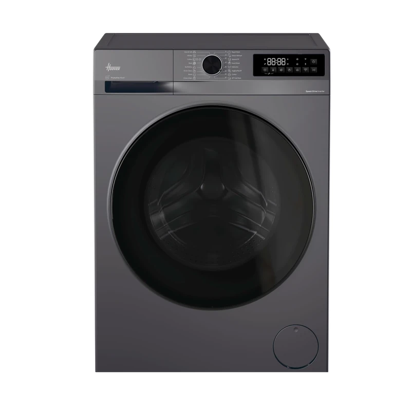 HOOVER Pro Wash Series 3 Washer Dryer, 8kg Wash, 5kg Dry, A-10 percent Wash Energy Class, 16 Programmes, XL Soft Drum, WIFI Connected, Graphite-Black Door, 48x60x85 cm -HBWR 485SB6G-80