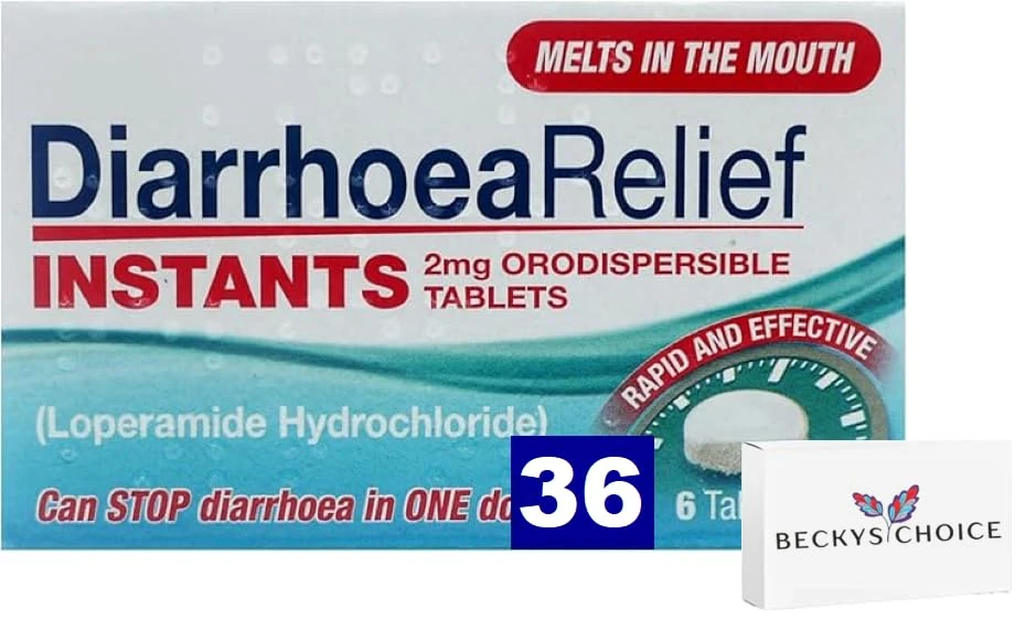 36 Diarrhoea Relief Instants 2mg Orodispersible Tablets (6 Packs) - Melts in The Mouth