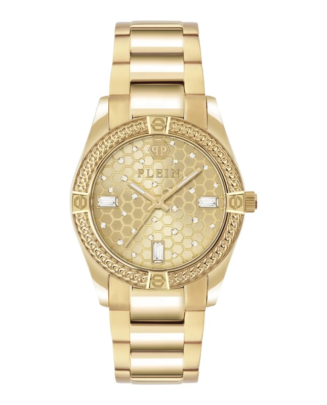 Philipp Plein Women's Analogue Quartz Watch Plein Icon Chain