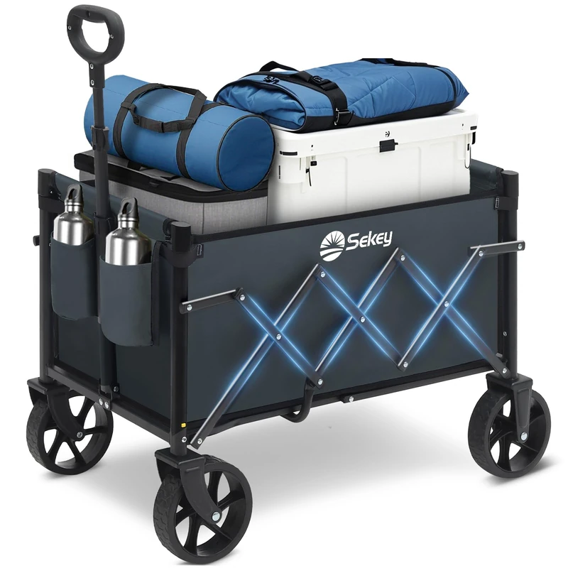 Sekey Foldable Handcart - 70L Alloy Steel Utility Wagon