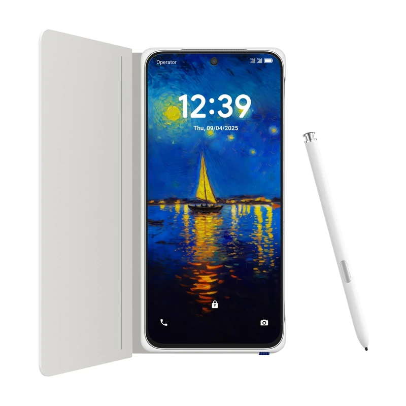 TCL NXTPAPER 60 Ultra 5G Android Smartphone,7.2" FHD+,12GB RAM+512GB ROM,Eye Care Phone,Lunar White,with Flip Cover and Stylus