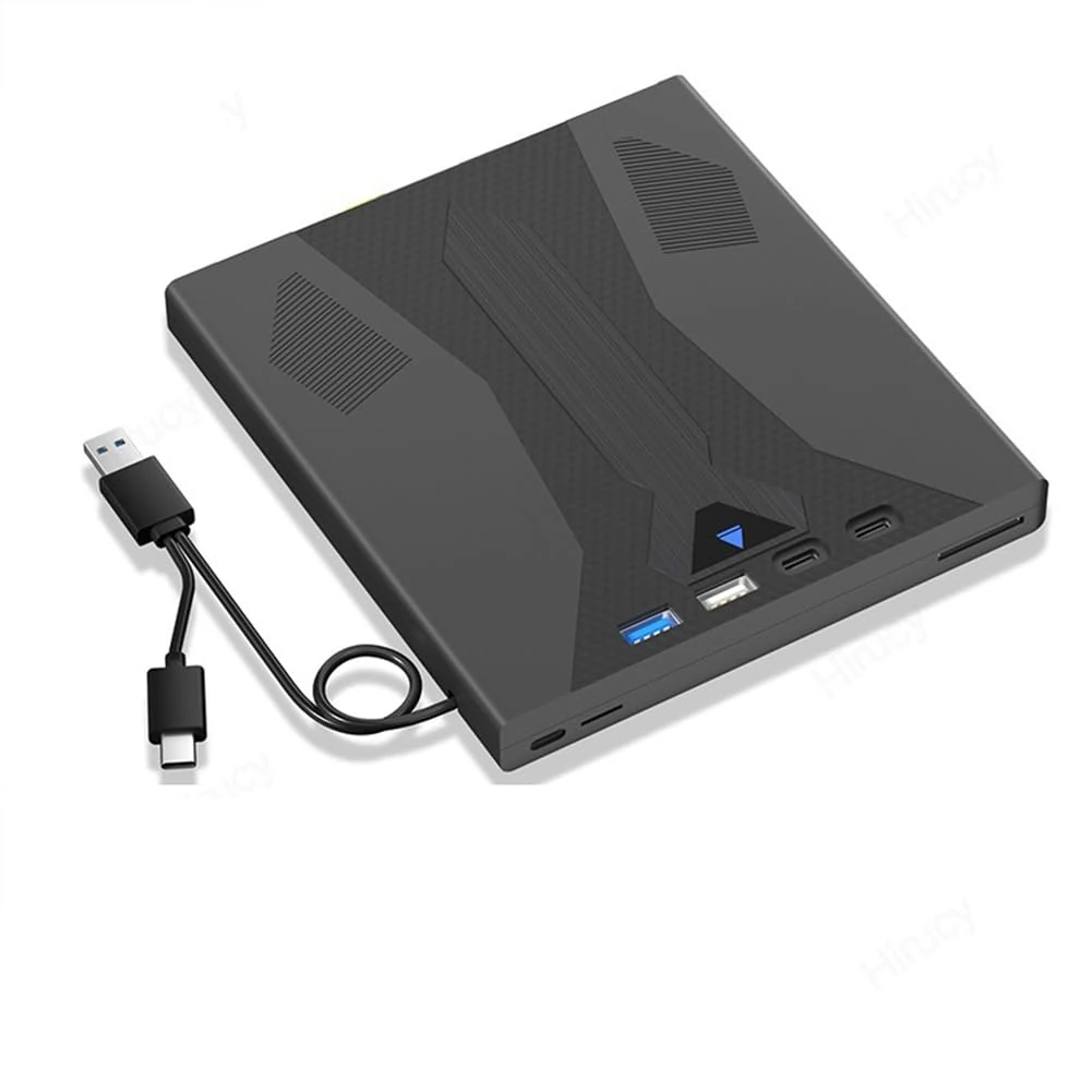 Nihcora External BLU-Ray Recorder, Compatible with 100GB Discs, USB 3.0 and DVD/CD/BD Player Type C, BLU-Ray 3D Optical Drive for Laptop.