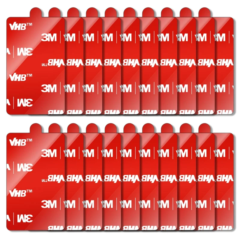 Ancable 3M VHB Heavy Duty Double Sided Sticky Pads 20Pcs, Ideal for Homeowners, Car Owners & DIY Enthusiasts | Strong Adhesion for Dashcams, Dashboards, Windscreens, Walls, Wood & More 50 * 30mm