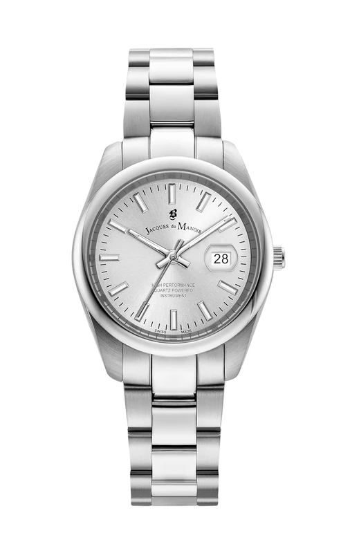 Jacques du Manoir Swiss-Made Allure Silver Bracelet Watch