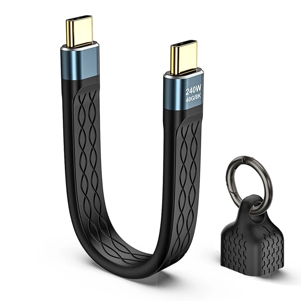 USB C Cable, Short USB C to USB C Cable, 240W PD Fast Charging, 40Gbps Data Transfer, 8K @60Hz Video Display, Compatible with Thunderbolt 4/3, iPhone 16/15, iPad, MacBook, Galaxy, Android Auto