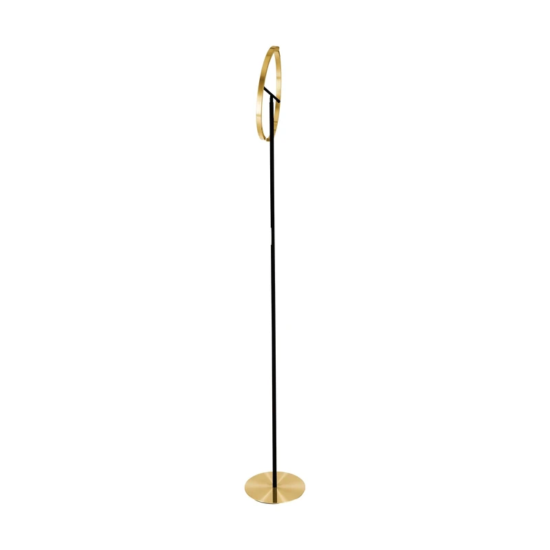 Eglo LED Floor lamp Castelpoto, Touch-dimmable floorlamp for Living Room, Adjustable uplighter, Standing Light Made of Brushed Brass Steel, Warm White, 180 cm