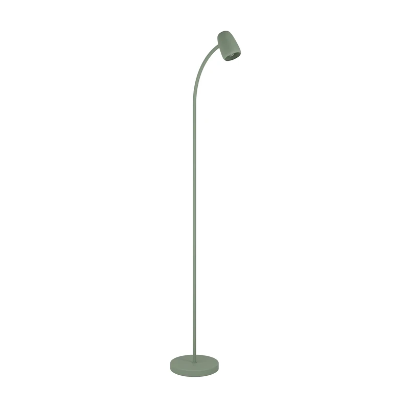 Eglo Arc Floor lamp Carlo, floorlamp for Living Room with Adjustable spot, Flexible Standing Light for Reading, Green Metal, E14 Socket, H 170 cm