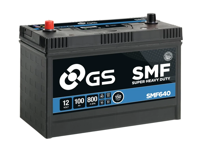 GS SMF640 12V 100Ah 800 CCA Maintenance Free Super Heavy Duty Truck, Bus & RV Battery