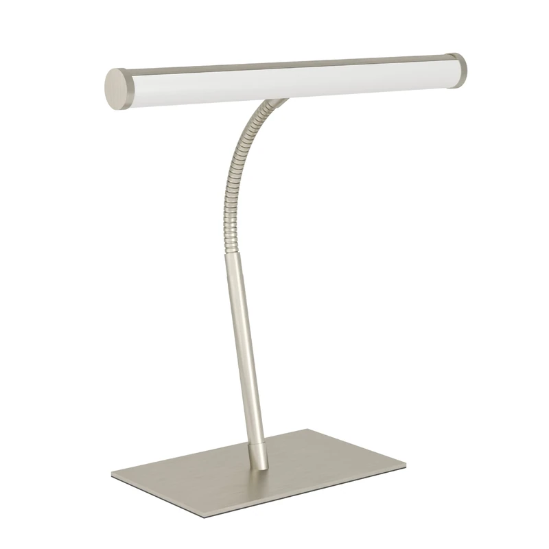 Eglo LED Desk lamp Riccione, Touch-dimmable Office Lighting with Flexible arm, Table Light Fitting for Reading, Silver Coloured Metal, Warm - Cool White