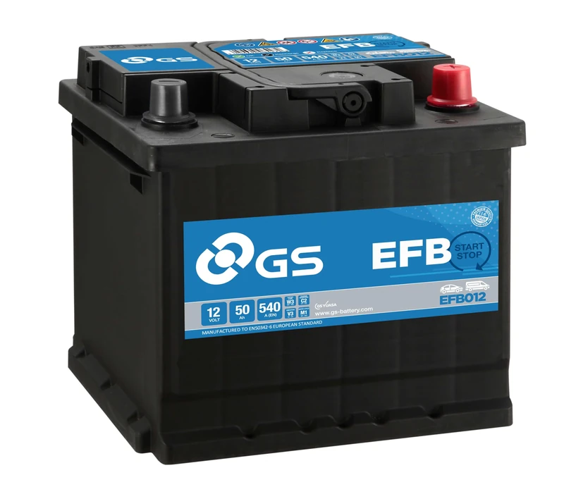 GS EFB012 12V 50Ah 540 CCA EFB Start Stop Car, Truck & Van Battery