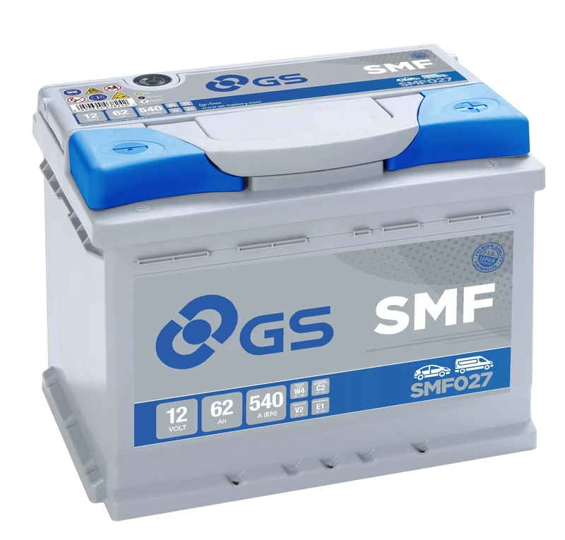 GS SMF027 12V 62Ah 540 CCA Maintenance Free Car, Truck & Van Battery