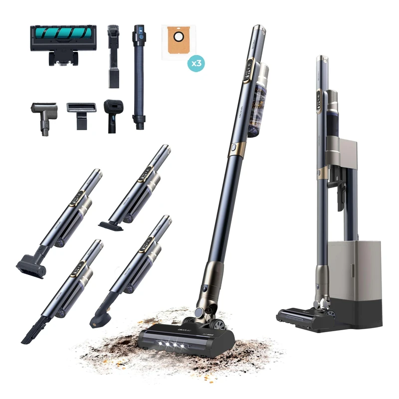 Cecotec Scoba 3000 Station Cordless Lightweight Vacuum Cleaner with Self-Emptying Base Brushless Digital Motor 210W, Suction Pressure 20kPa, Autonomy 40 Minutes, 2 Modes, Jalisco Brush, Accessories - Image 1