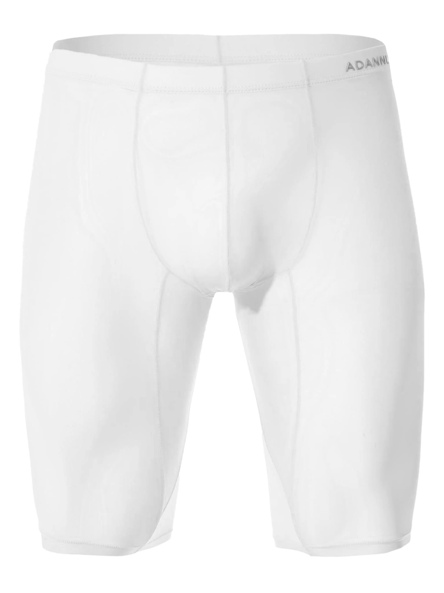 Zaldita Mens See Through Mesh Shorts Underwear Sheer Nylon Shorts Bulge Pouch Beach Swim Trunks White XL