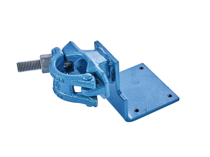 HEUER Pipe Clamp - for Vice 100 mm/Compact Vice 120 (Dimensions 13 x 7 x 1.5 cm, Weight 1.5 kg, Steel, Powder Coated, Blue) 119115