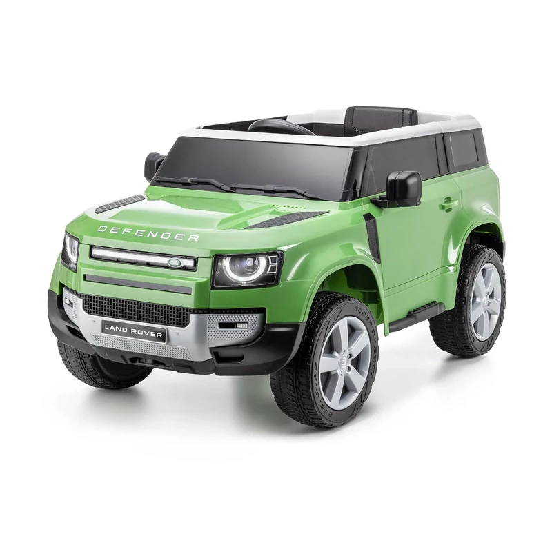 Xootz Land Rover Defender Electric Ride-On Car Battery Powered Kids Toy with Music, Lights and Opening Boot, Ages 2+, Green