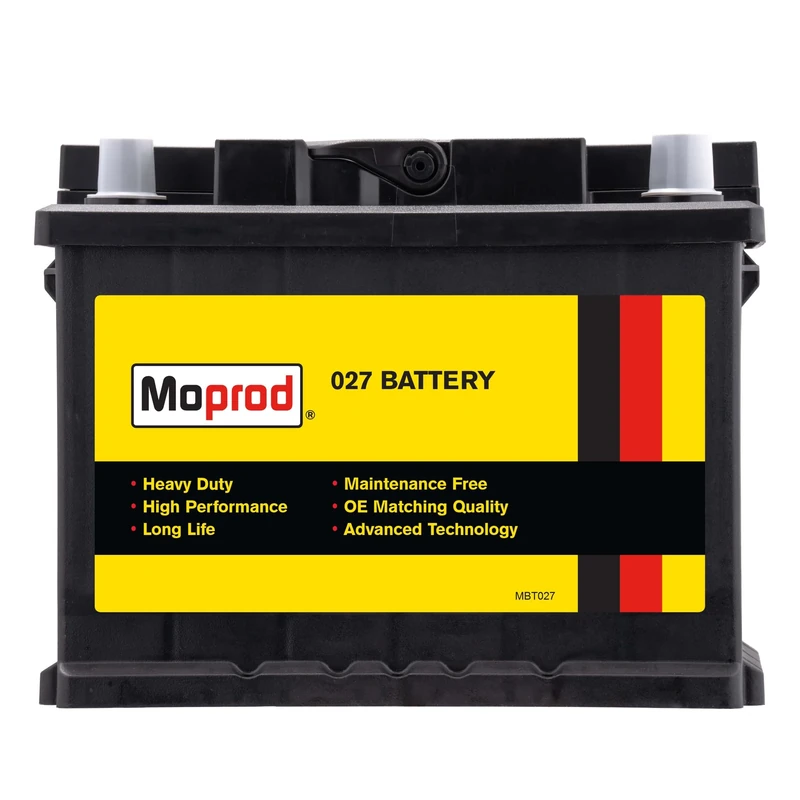 Moprod 027 Group 27 12 V Car Battery – High CCA, AGM Start-Stop Compatible, OEM Fit, black, 60ah