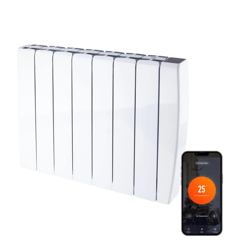 TCP Smart Ceramic Panel Radiator 2000W (White) – Smart WiFi Electric Heater with Remote App Control, Slimline Wall Mounted Design, Ceramic Core Fast Heat, Energy Saving