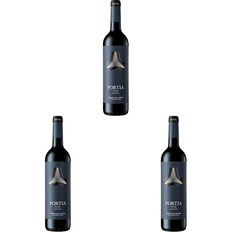 Portia Prima Red Wine 75cl, 14.5% | Exquisite Tempranillo Expression from Pago del Pino Estate | Ribera del Duero, Spain | (Pack of 3)