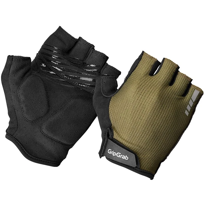 GripGrab EXPLR Padded Short Finger Summer Cycling Gloves Fingerless Breathable Cushioned Road MTB Gravel Bike Glove