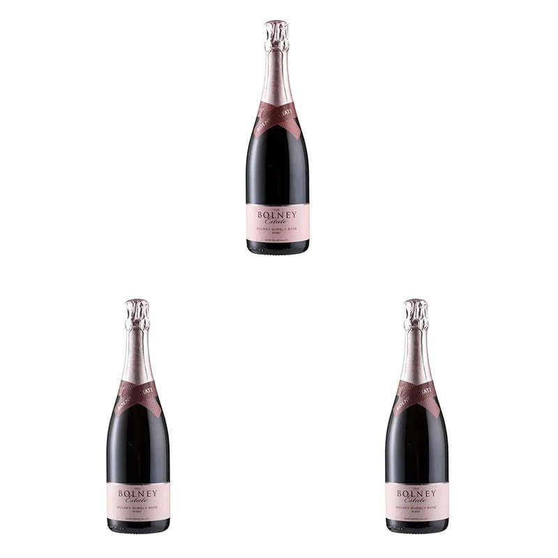 Bolney Wine Estate, Bubbly Rose NV, English Sparkling Wine, West Sussex (Pack of 3)