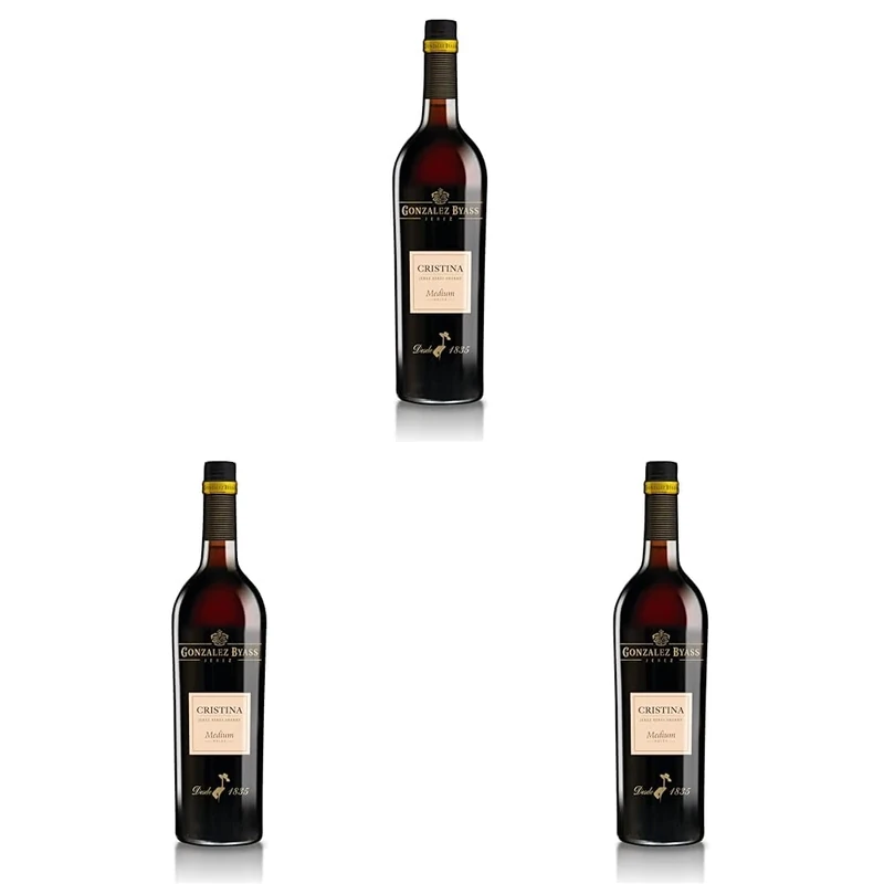 Gonzalez Byass Cristina Medium Sherry 750 ml (Pack of 3)