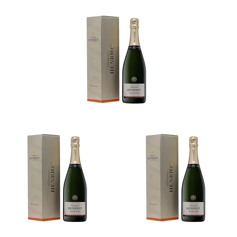 Henriot Brut Souverain Champagne Non Vintage, 75 cl (Pack of 3)