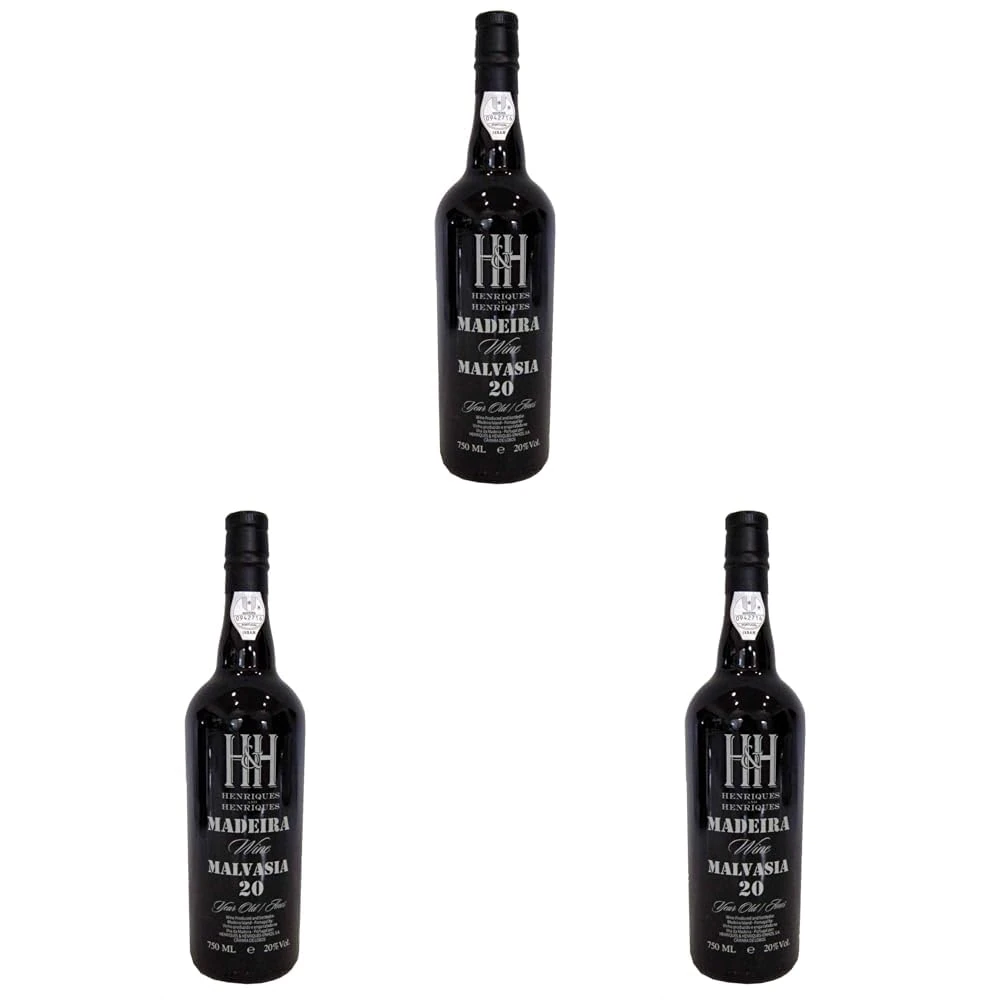 Henriques & Henriques 20 Year Old Malvasia Maderia Wine | 75 cl (Pack of 3)