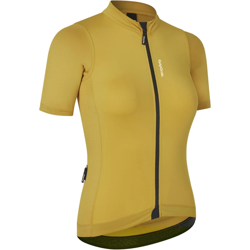 GripGrab Ride Women's Short Sleeve Cycling Jersey Summer MTB Road Gravel Bike Cycle Jersey Bicycle Clothing Women Shirt Mustard Yellow