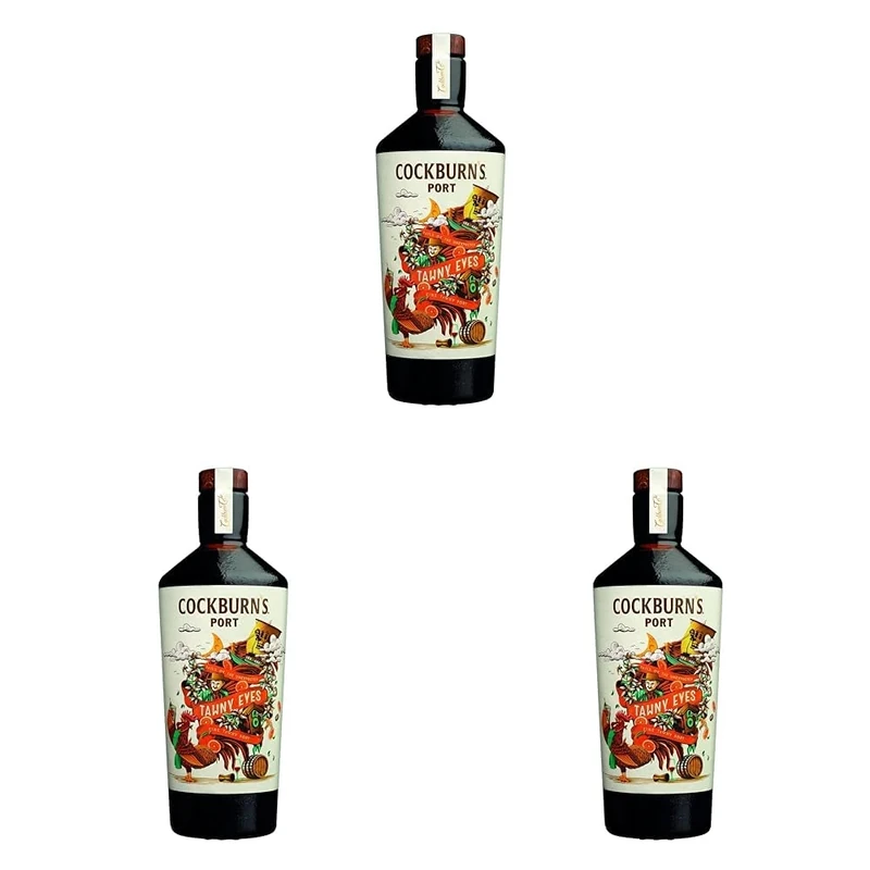 Cockburn's Tawny Eyes Port 75cl, 19% ABV - Porto Wine - Barrel Aged Tawny from Fine Casks - Ideal Neat or for Ginger Beer Cocktails - Honey, Caramel, Vanilla - Gifts for Wine Lovers (Pack of 3)