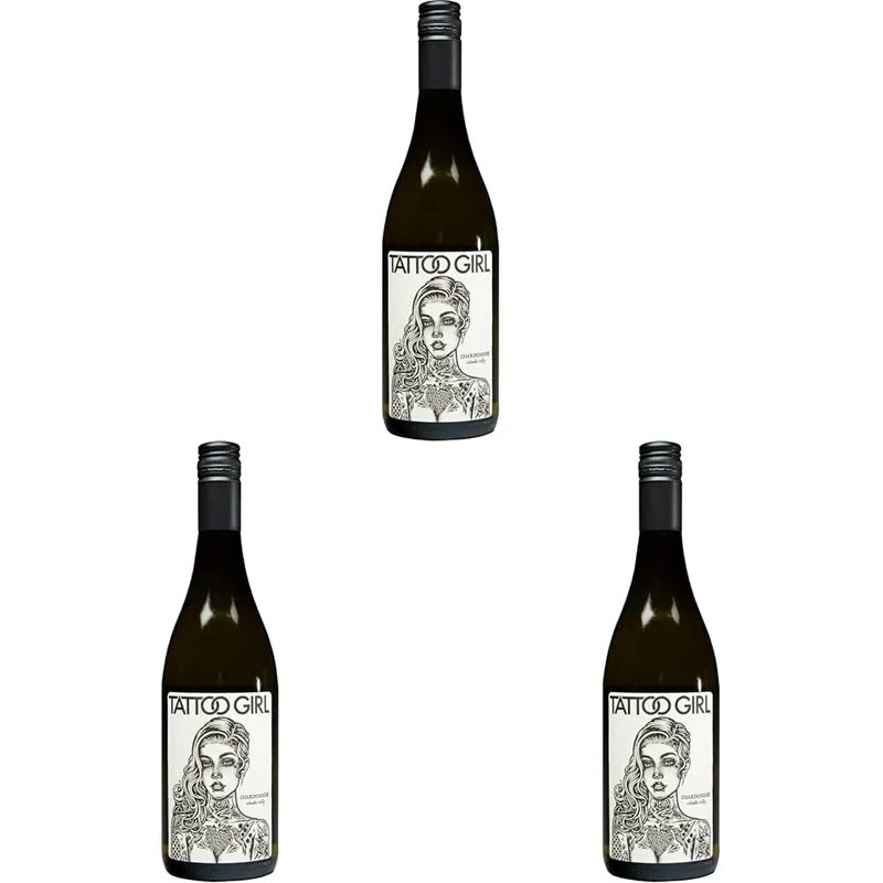 Tattoo Girl Chardonnay, 750 ml, Washington State (Pack of 3) - Image 1