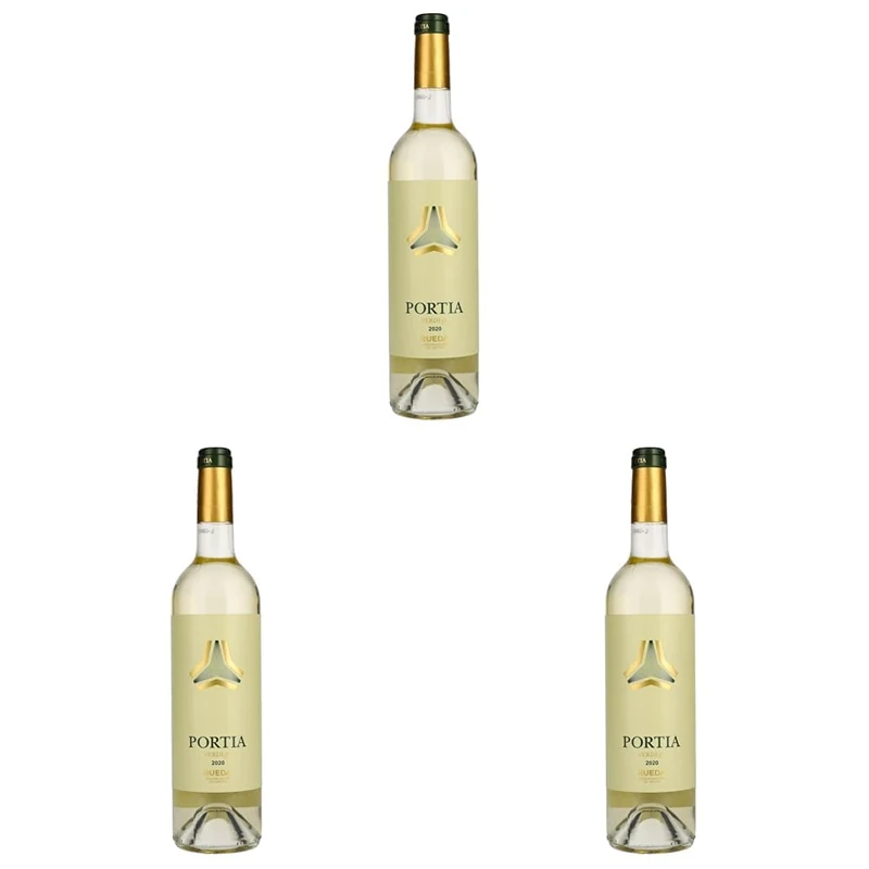 Portia Verdejo White Wine 75cl, 13% ABV | Great Food Pairing - Tropical Notes and Crisp Elegance | Ribera del Duero, Spain | (Pack of 3)
