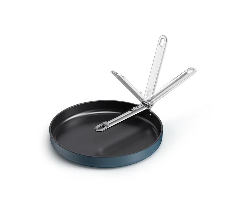 Joseph Joseph Space 30cm Non-Stick Shallow Frypan, Folding Handle, Space-Saving Induction & Oven Safe Casserole Pan