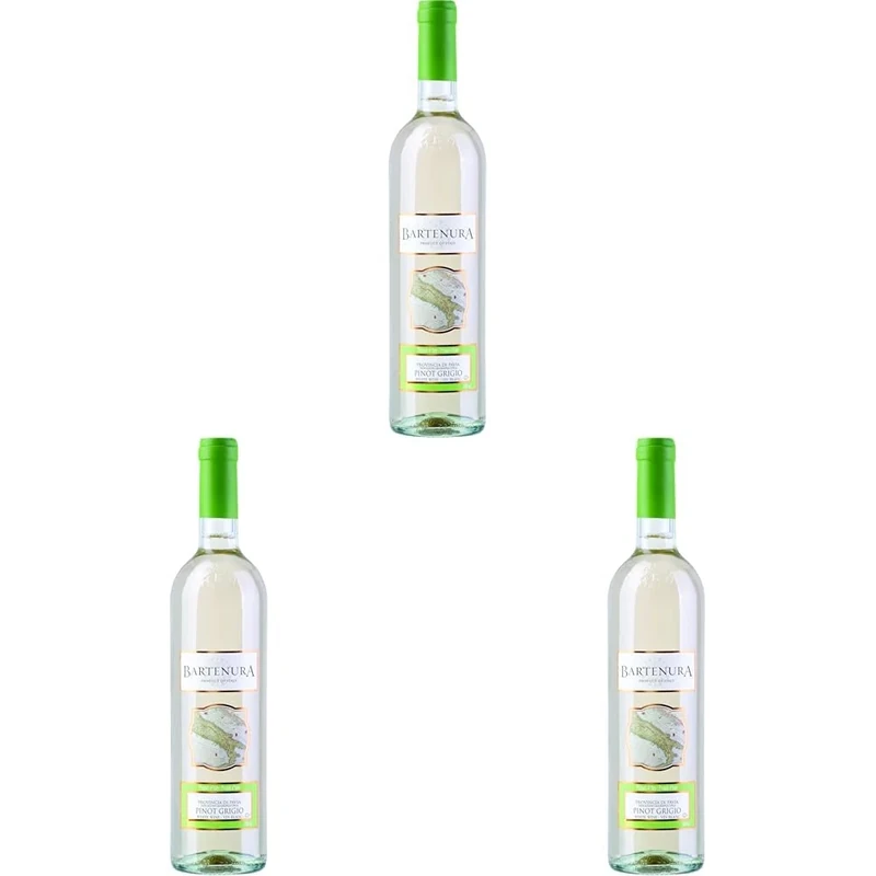 Bartenura - Pinot Grigio, Dry White Italian Wine - 750ml (Pack of 3)