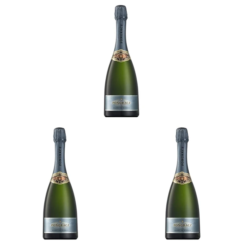 Pongracz Blanc de Blancs Chardonnay Methode Cap Classique, 75cl | Chardonnay Sparkling White Wine (Pack of 3)