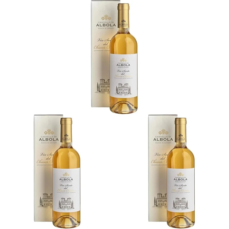 Castello di Albola Vin Santo del Chianti DOCG - Dessert White Wine from Tuscany, Italy - Malvasia del Chianti & Trebbiano Toscano Blend - 50cl / 500ml, 16% ABV (Pack of 3)