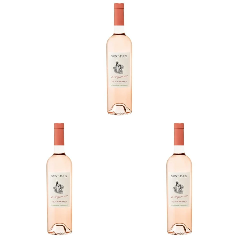 Chateau Saint-Roux Pigeonnier Organic Cotes de Provence Rose 75cl (Pack of 3)
