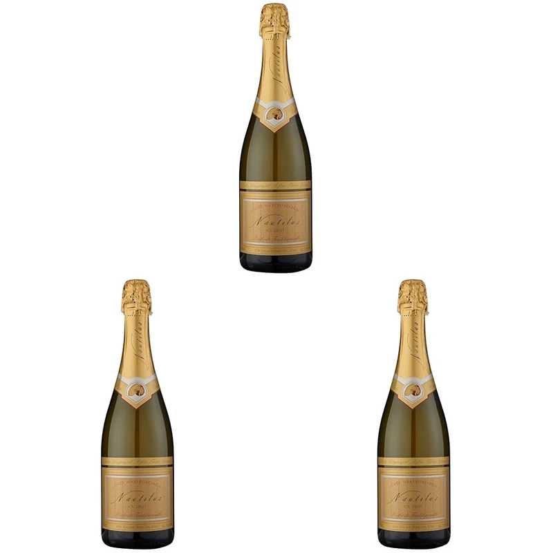 Nautilus Estate Marlborough Cuvee Brut Non Vintage Sparkling Wine, 75 cl (Pack of 3)
