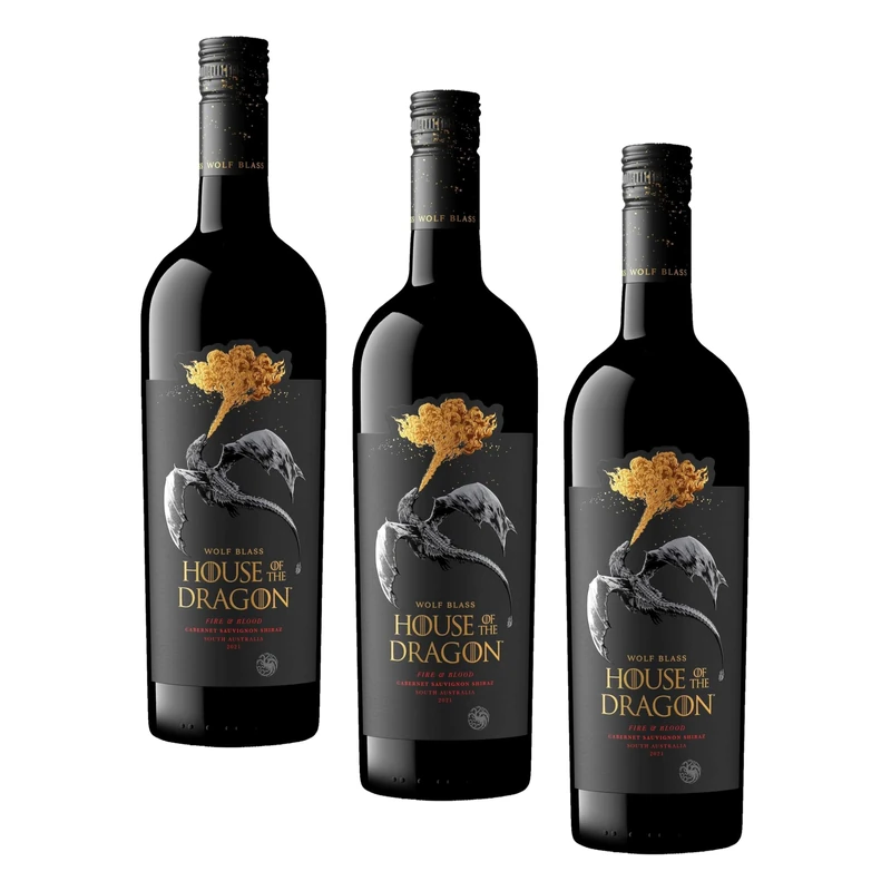 Wolf Blass House Of The Dragon Red Wine, Fruit, 75 cl,bottle label may vary (Pack of 3)