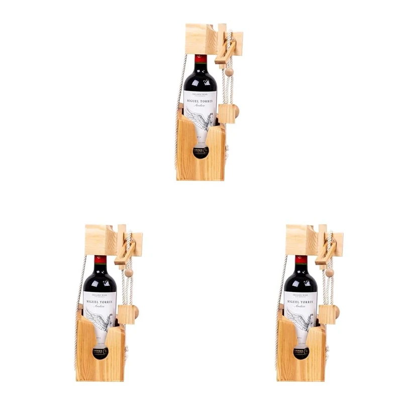 Vintage Marque Wooden Wine Puzzle Gift Set with Miguel Torres Andica Gran Reserva Carmenere 2022 75 cl Bottle - Brain Teaser Fun for Adults - Unique and Challenging Entertainment - Gift Idea