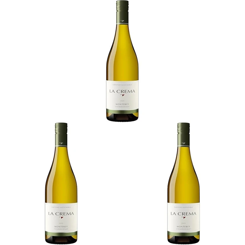 La Crema Monterey Chardonnay White Wine, 75 cl (Pack of 3)