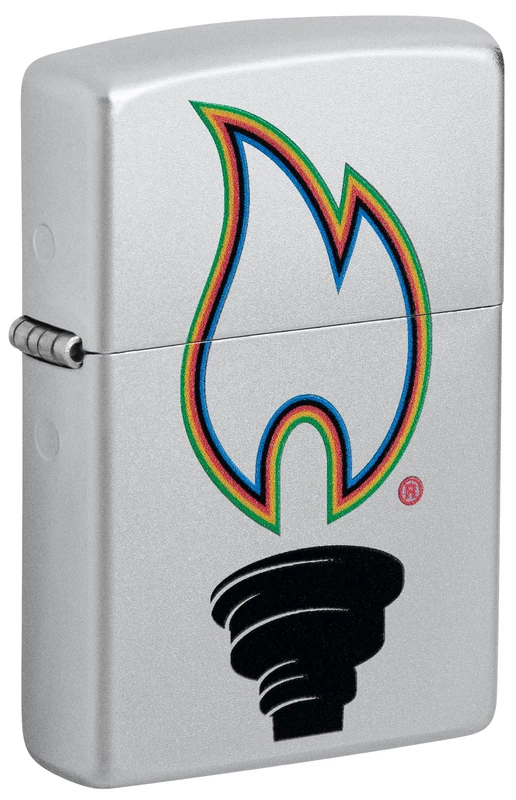 Zippo Windproof Lighter - Satin Chrome Colour Image Design