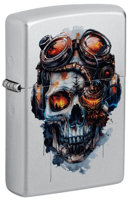Zippo Lighter, Metal, Satin Chrome, One Size