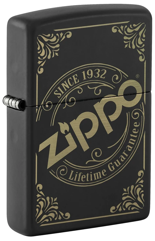 Zippo Lighter, Metal, Black Matte, One Size