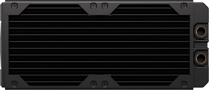 CORSAIR Hydro X Series XR5 240mm V2 Custom Cooling Radiator – Compatible with iCUE LINK Fans, 2x120mm Fan Mounts, Screw Protection Plates, G1/4” Threads – Black