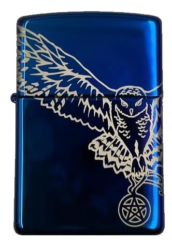 Zippo Windproof Lighter, Anne Stokes Design – High Polished Blue, Laser 360° – Refillable, Reusable, Windproof Design – Comes in Gift Box – Made in USA