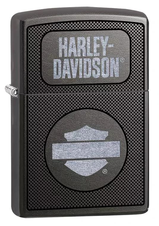 Zippo Windproof Lighter, Harley-Davidson Design – Grey Dusk, Colour Image – Refillable, Reusable, Windproof Design – Comes in Gift Box – Made in USA