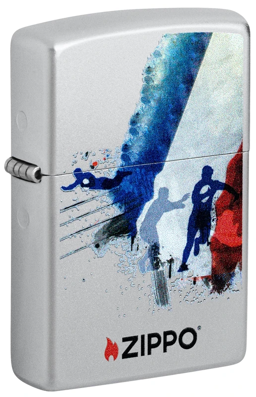Zippo Lighter, Metal, Satin Chrome, One Size