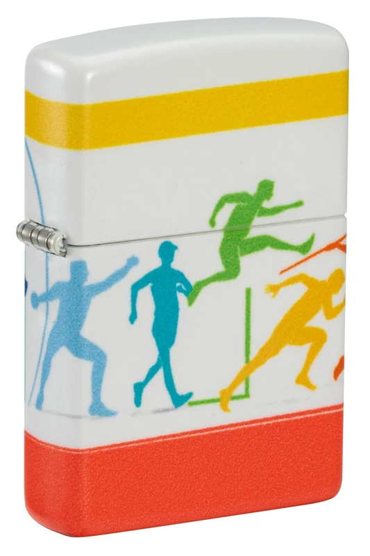 Zippo Windproof Lighter, Track and Field Sports Design – 540°, Colour Image – Refillable, Reusable, Windproof Design – Comes in Gift Box – Made in the USA